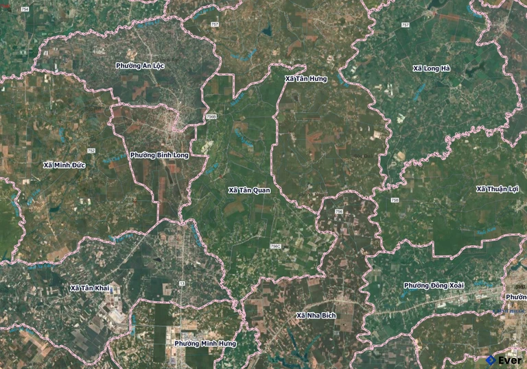 Bản đồ xã Tân Quan, Đồng Nai sau sáp nhập