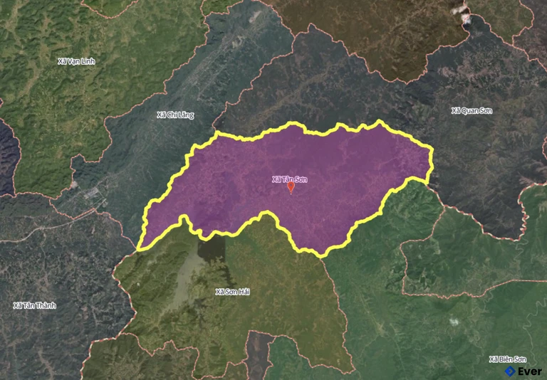 Bản đồ xã Tân Sơn, Bắc Ninh sau sáp nhập