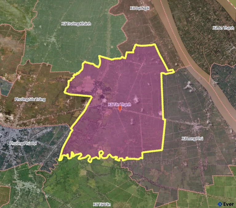 Bản đồ xã Tân Thạnh, Cần Thơ sau sáp nhập