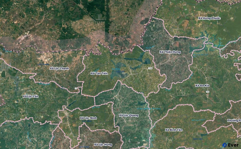 Bản đồ xã Tân Tiến sau sáp nhập