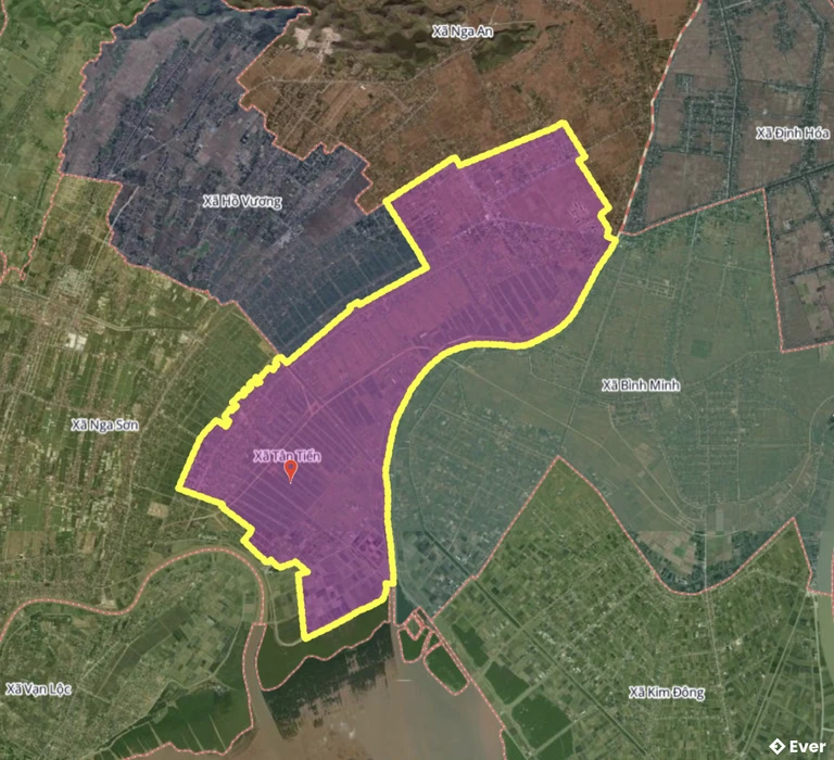 Bản đồ xã Tân Tiến, Thanh Hóa sau sáp nhập