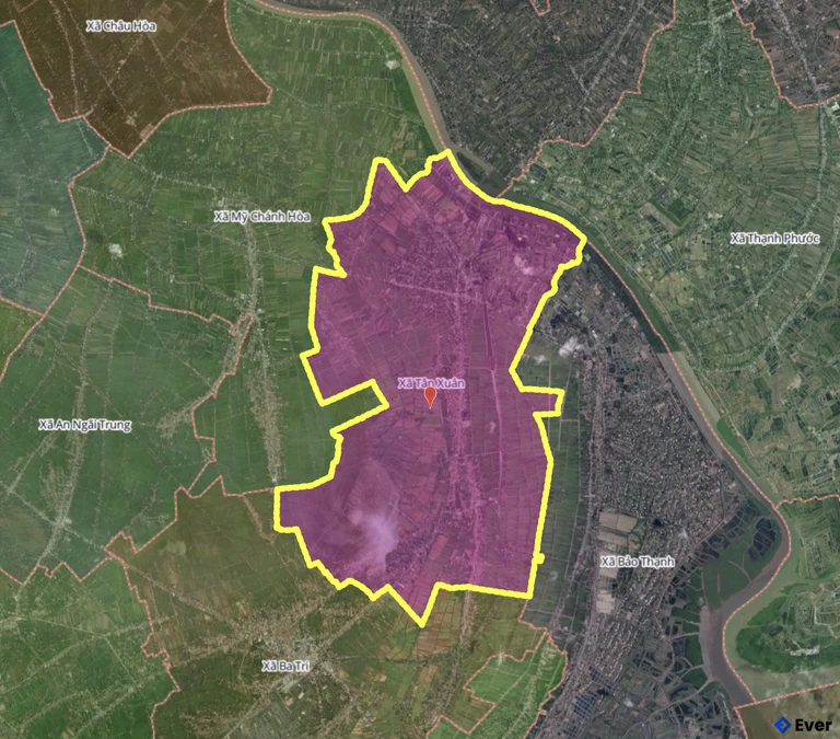 Bản đồ xã Tân Xuân, Vĩnh Long sau sáp nhập