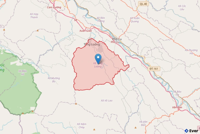 Bản đồ xã Tằng Loỏng, Lào Cai sau sáp nhập