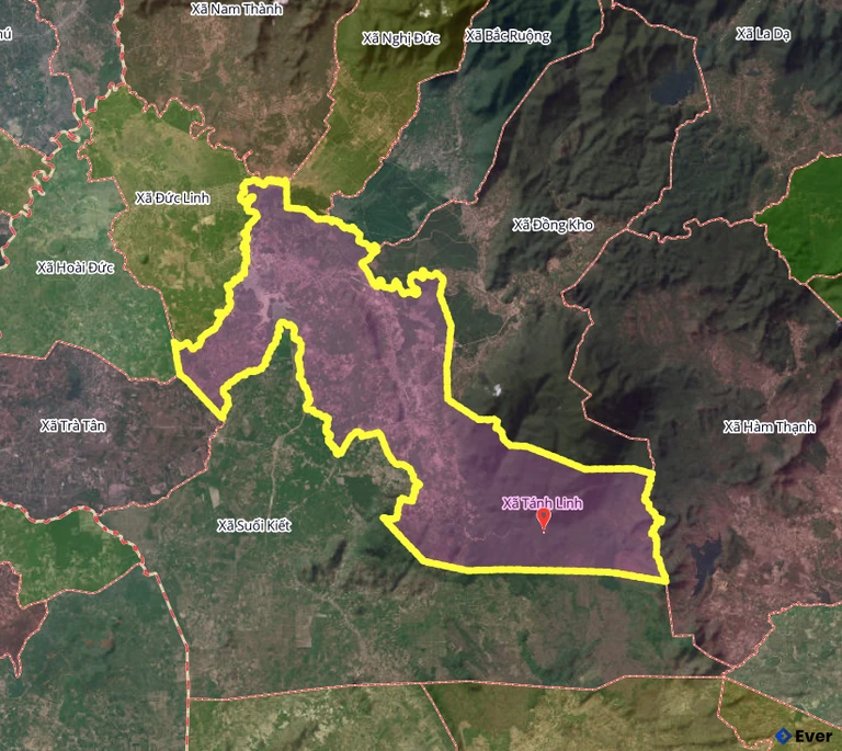 Bản đồ xã Tánh Linh sau sáp nhập