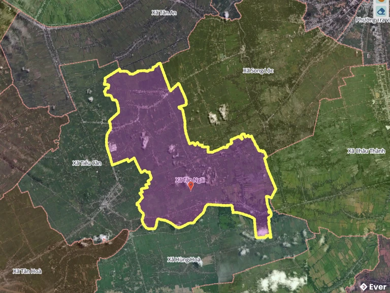 Bản đồ xã Tập Ngãi, Vĩnh Long sau sáp nhập