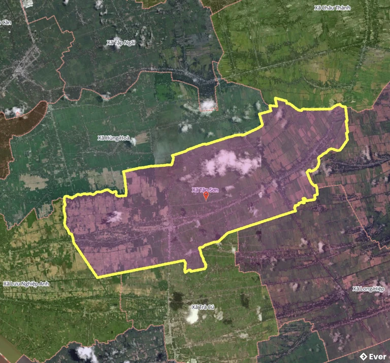 Bản đồ xã Tập Sơn, Vĩnh Long sau sáp nhập