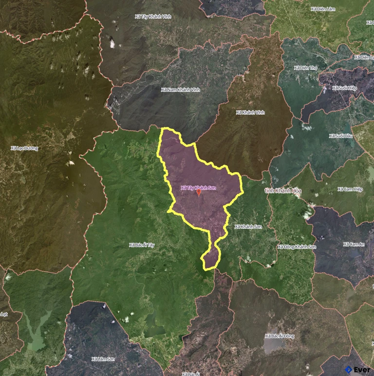 Bản đồ xã Tây Khánh Sơn sau sáp nhập