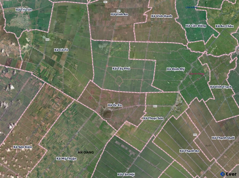 Bản đồ xã Tây Phú sau sáp nhập