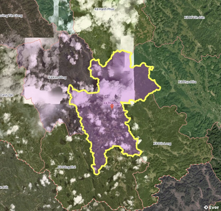 Bản đồ xã Thạch An, Cao Bằng sau sáp nhập