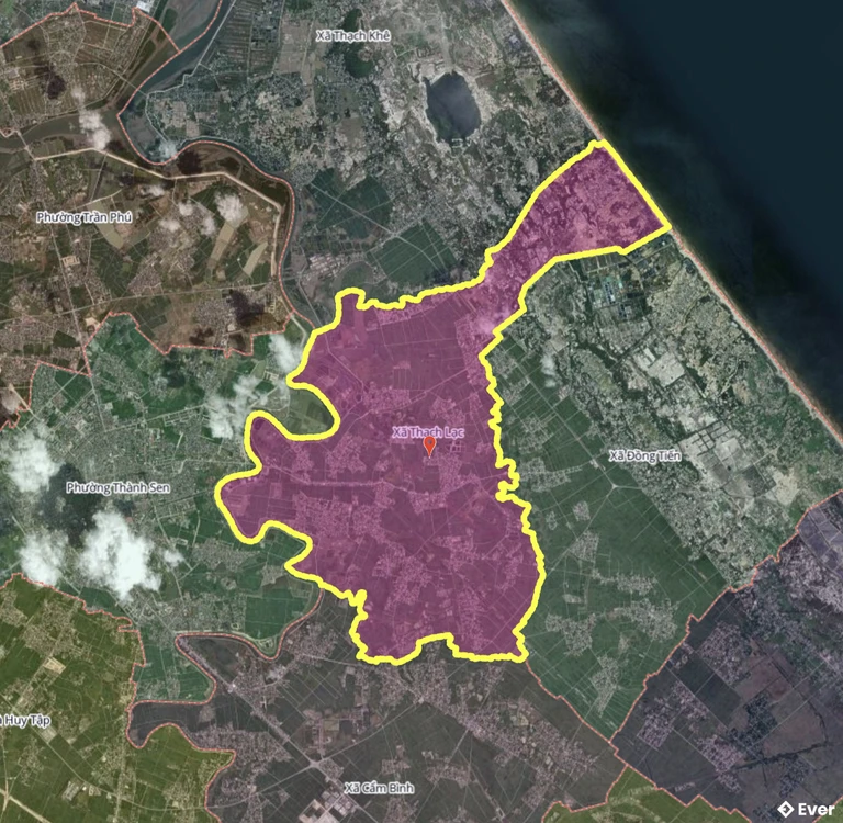 Bản đồ xã Thạch Lạc, Hà Tĩnh sau sáp nhập