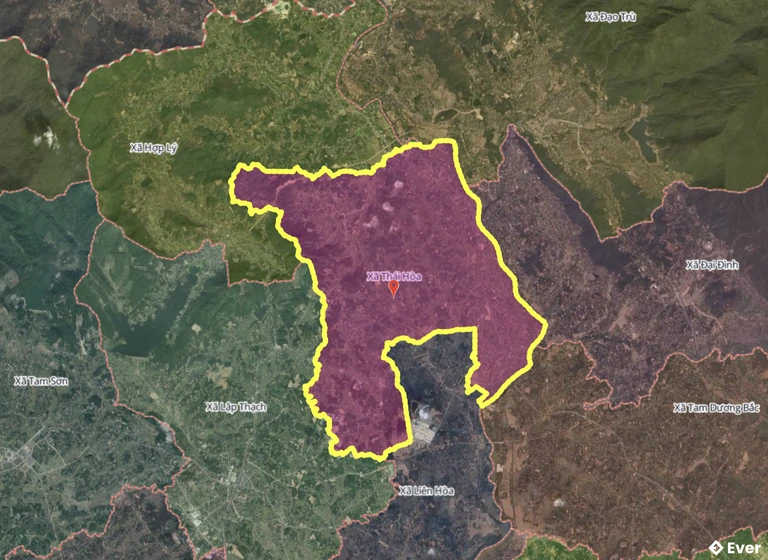 Bản đồ xã Thái Hòa, Phú Thọ sau sáp nhập