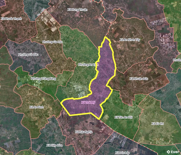 Bản đồ xã Thái Mỹ, thành phố Hồ Chí Minh sau sáp nhập