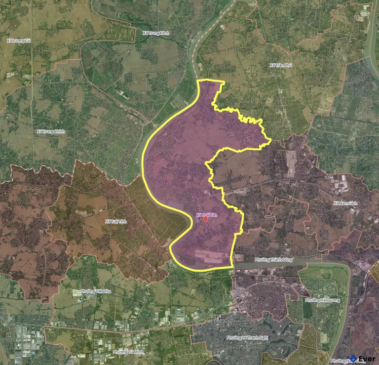 Bản đồ xã Thái Tân, Hải Phòng sau sáp nhập