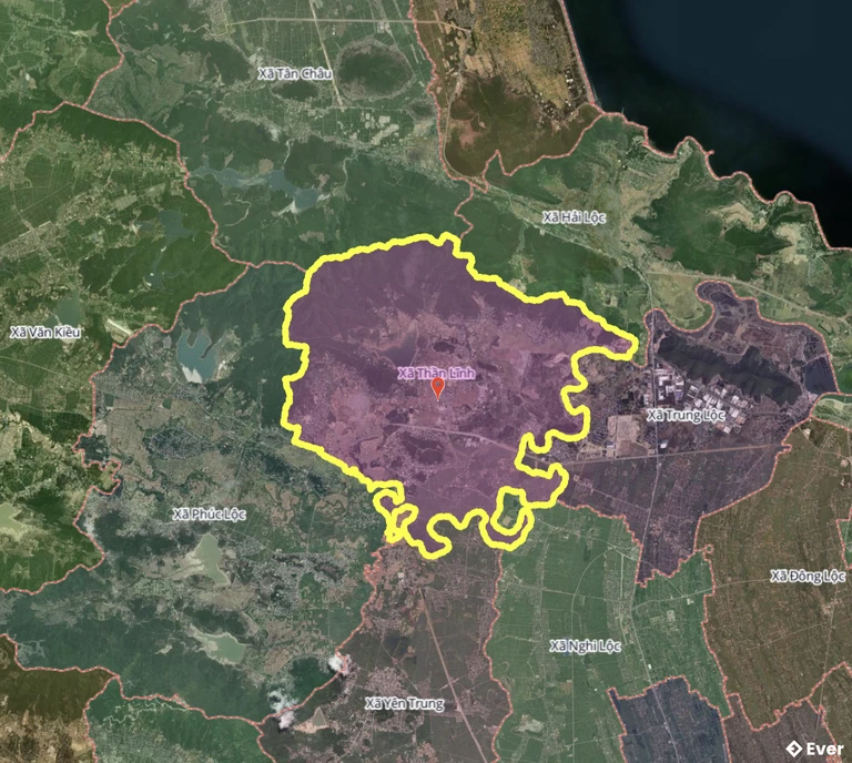 Bản đồ xã Thần Lĩnh, Nghệ An sau sáp nhập