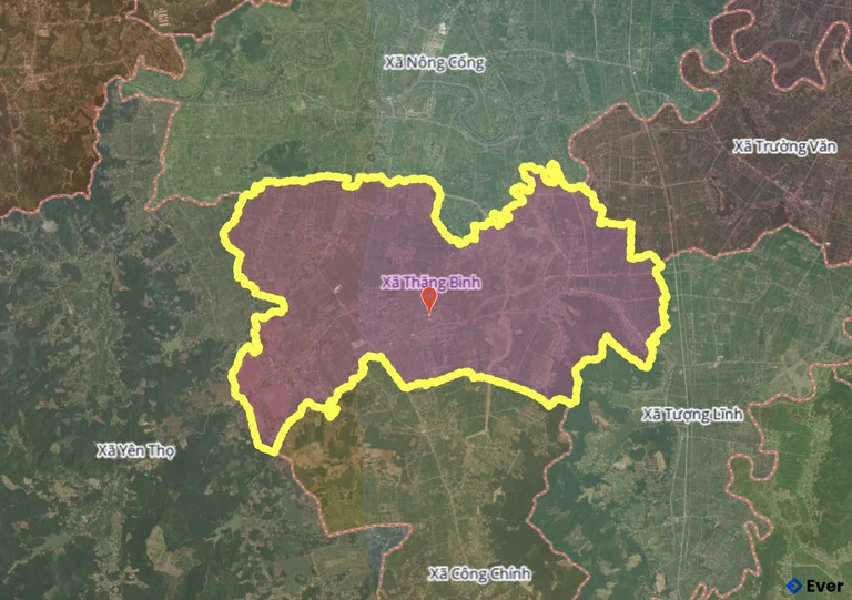 Bản đồ xã Thăng Bình, Thanh Hóa sau sáp nhập