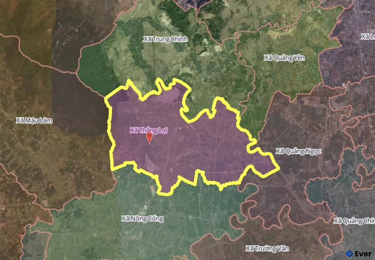 Bản đồ xã Thắng Lợi, Thanh Hóa sau sáp nhập