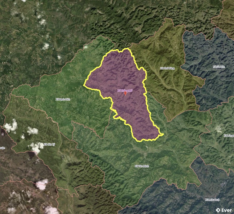 Bản đồ xã Thắng Mố, Tuyên Quang sau sáp nhập