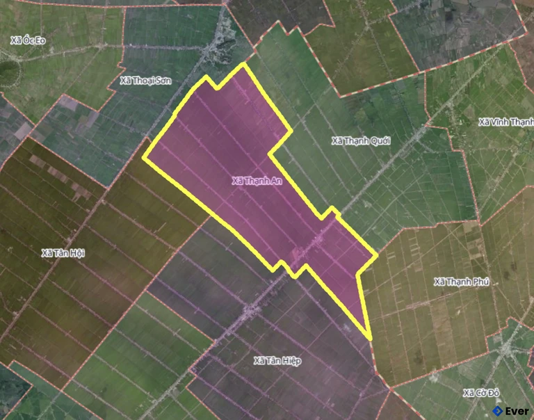 Bản đồ xã Thạnh An, Cần Thơ sau sáp nhập