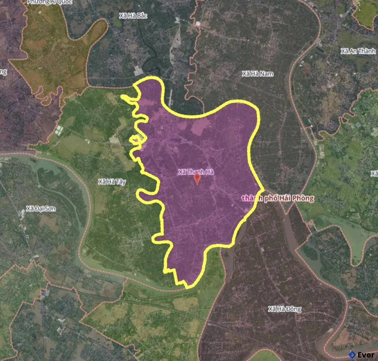 Bản đồ xã Thanh Hà, Hải Phòng sau sáp nhập