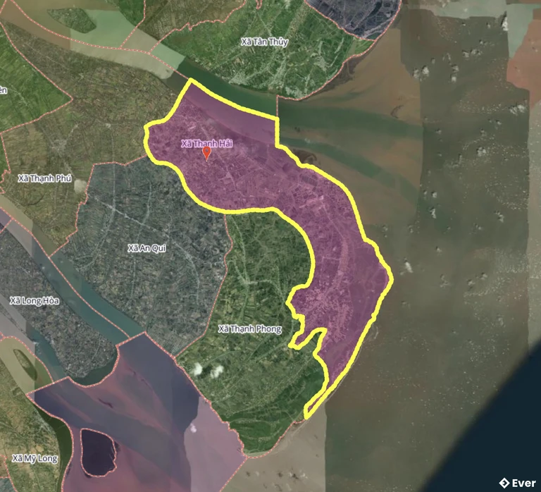 Bản đồ xã Thạnh Hải, Vĩnh Long sau sáp nhập