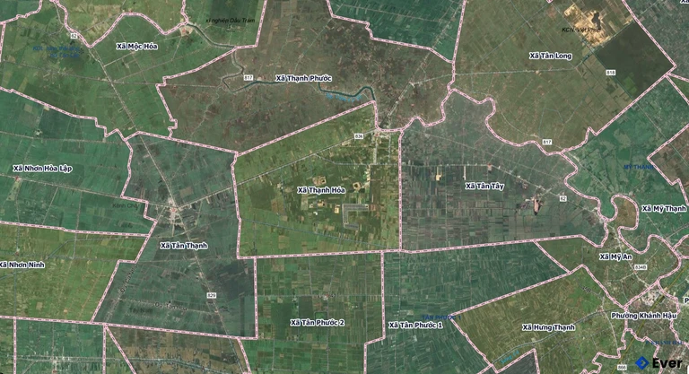 Bản đồ xã Thạnh Hóa, Tây Ninh sau sáp nhập