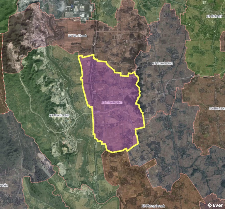 Bản đồ xã Thanh Liêm, Ninh Bình sau sáp nhập