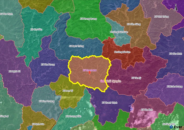 Bản đồ xã Thanh Mai, Thái Nguyên sau sáp nhập