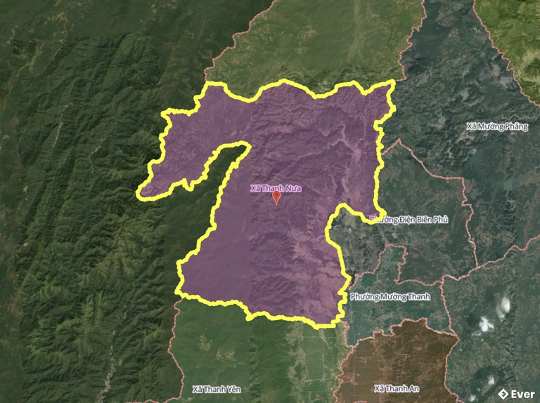 Bản đồ xã Thanh Nưa sau sáp nhập