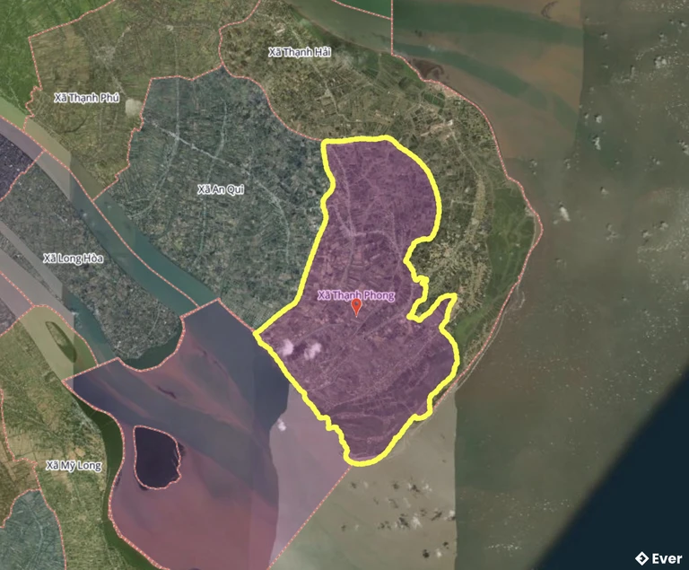 Bản đồ xã Thạnh Phong, Vĩnh Long sau sáp nhập