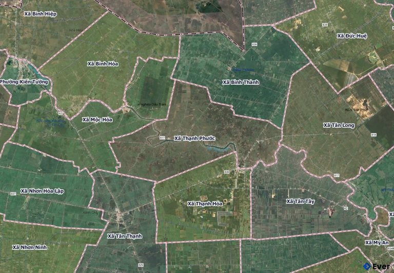 Bản đồ xã Thạnh Phước, Tây Ninh sau sáp nhập