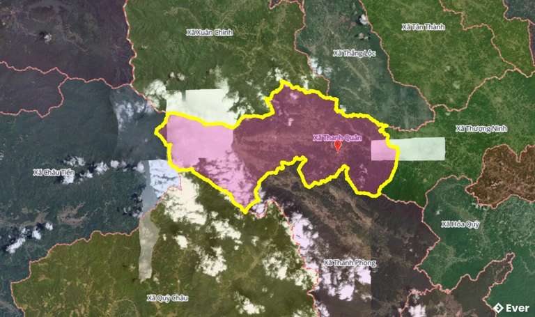 Bản đồ xã Thanh Quân, Thanh Hóa sau sáp nhập