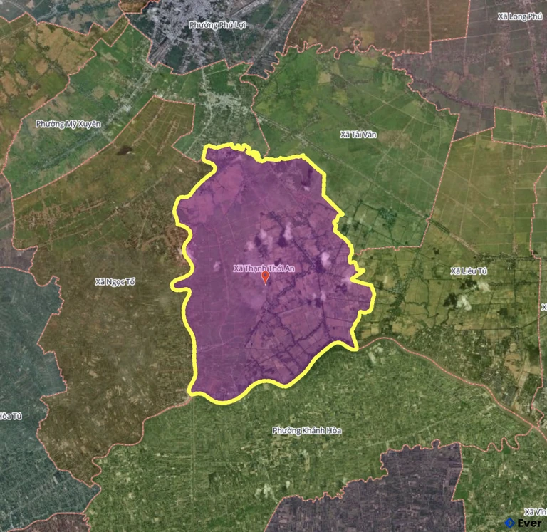 Bản đồ xã Thạnh Thới An, Cần Thơ sau sáp nhập