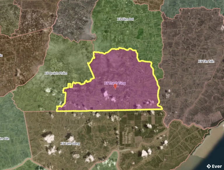 Bản đồ xã Thanh Tùng, Cà Mau sau sáp nhập