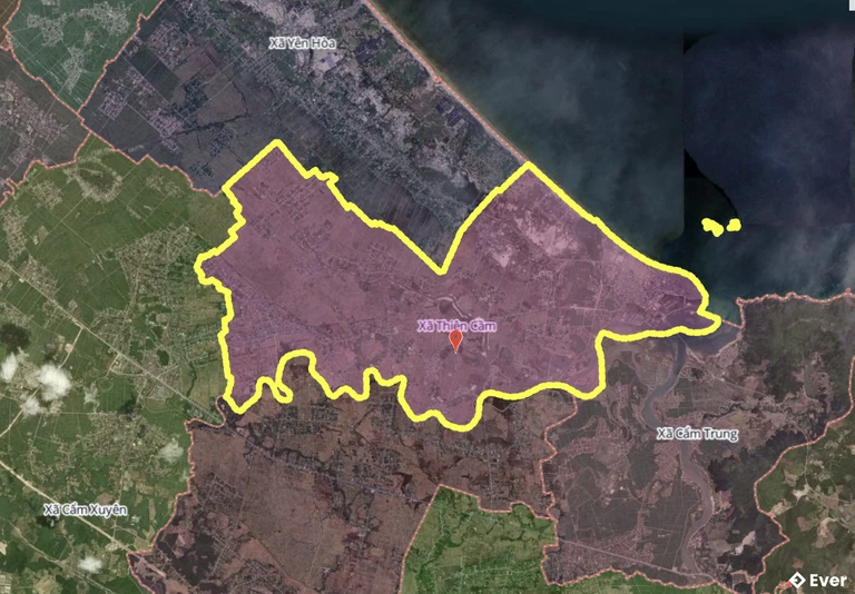 Bản đồ xã Thiên Cầm, Hà Tĩnh sau sáp nhập