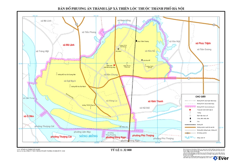 Bản đồ xã Thiên Lộc, Hà Nội sau sáp nhập
