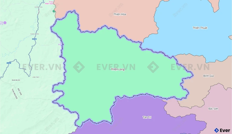 Bản đồ xã Thiện Long sau sáp nhập