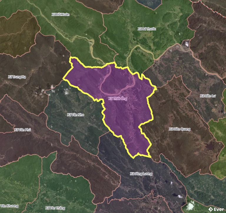 Bản đồ xã Thiết Ống, Thanh Hóa sau sáp nhập