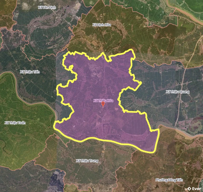 Bản đồ xã Thiệu Hóa, Thanh Hóa sau sáp nhập