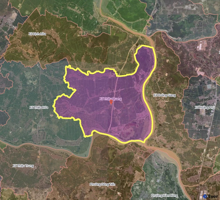 Bản đồ xã Thiệu Quang, Thanh Hóa sau sáp nhập