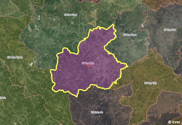 Bản đồ xã Thọ Bình, Thanh Hóa sau sáp nhập