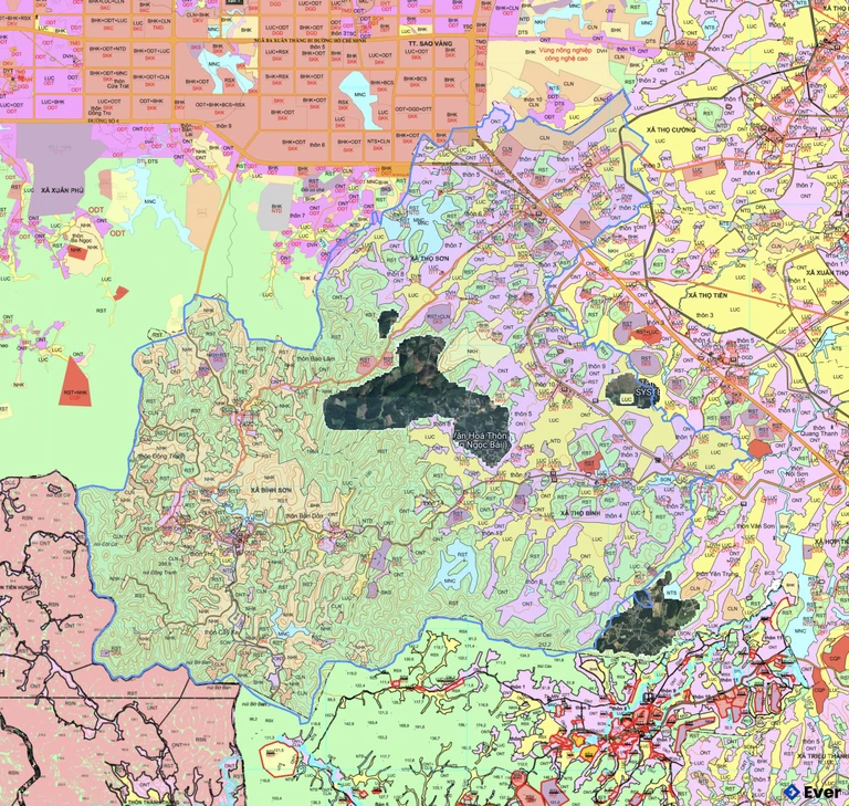 Bản đồ xã Thọ Bình, Thanh Hóa sau sáp nhập