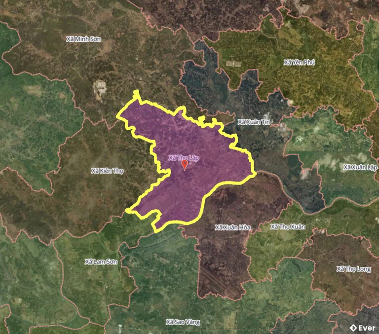 Bản đồ xã Thọ Lập, Thanh Hóa sau sáp nhập