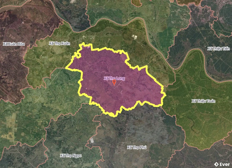 Bản đồ xã Thọ Long, Thanh Hóa sau sáp nhập