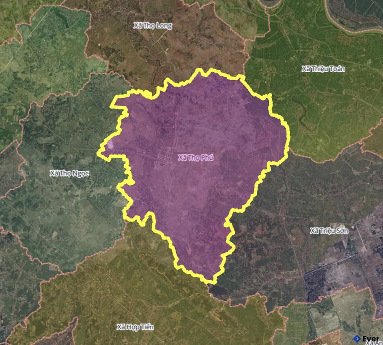 Bản đồ xã Thọ Phú, Thanh Hóa sau sáp nhập