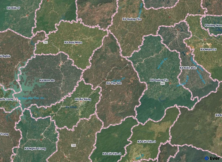 Bản đồ xã Thọ Sơn, Đồng Nai sau sáp nhập