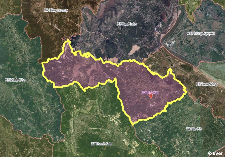 Bản đồ xã Thọ Văn, Phú Thọ sau sáp nhập