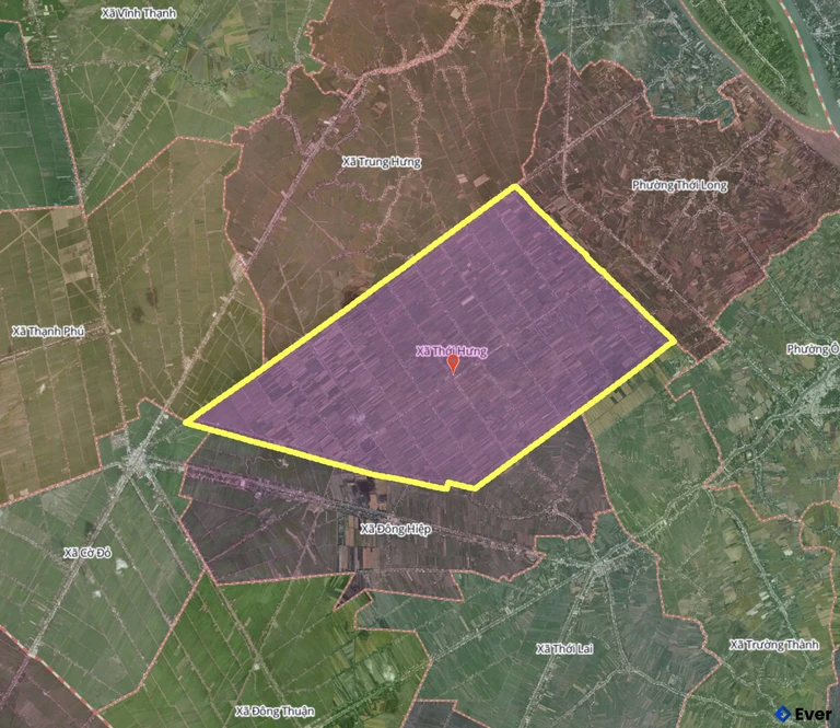 Bản đồ xã Thới Hưng, Cần Thơ sau sáp nhập