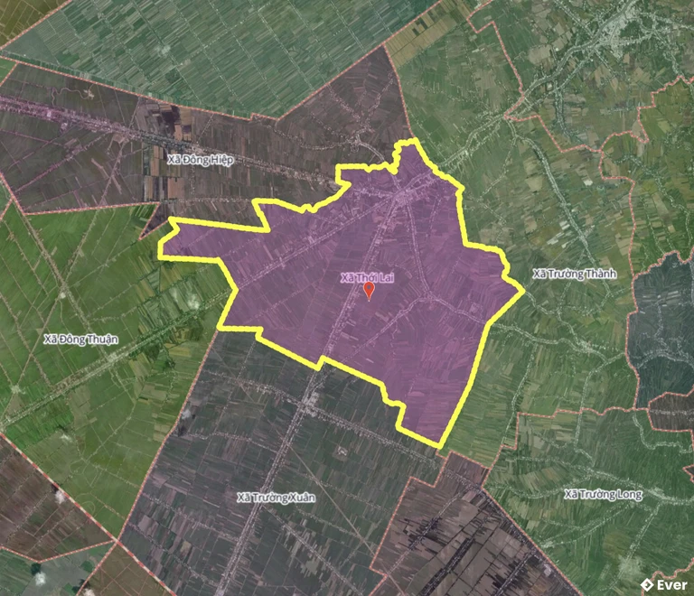 Bản đồ xã Thới Lai, Cà Mau sau sáp nhập