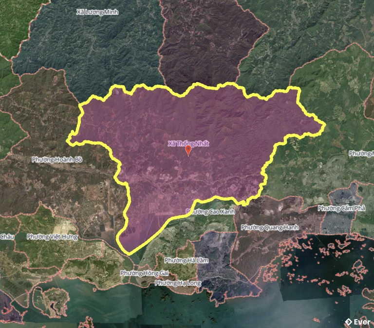 Bản đồ xã Thống Nhất, Quảng Ninh sau sáp nhập