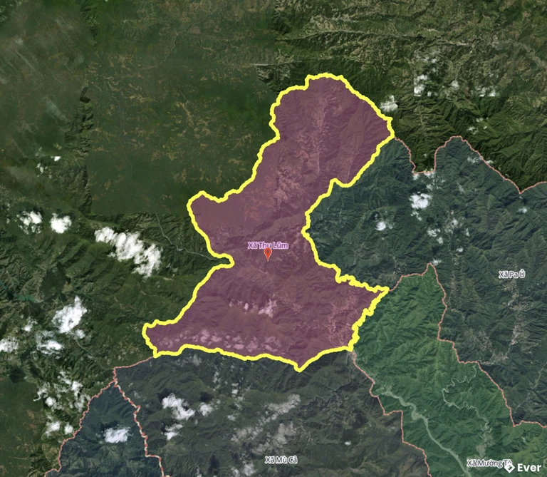 Bản đồ xã Thu Lũm sau sáp nhập